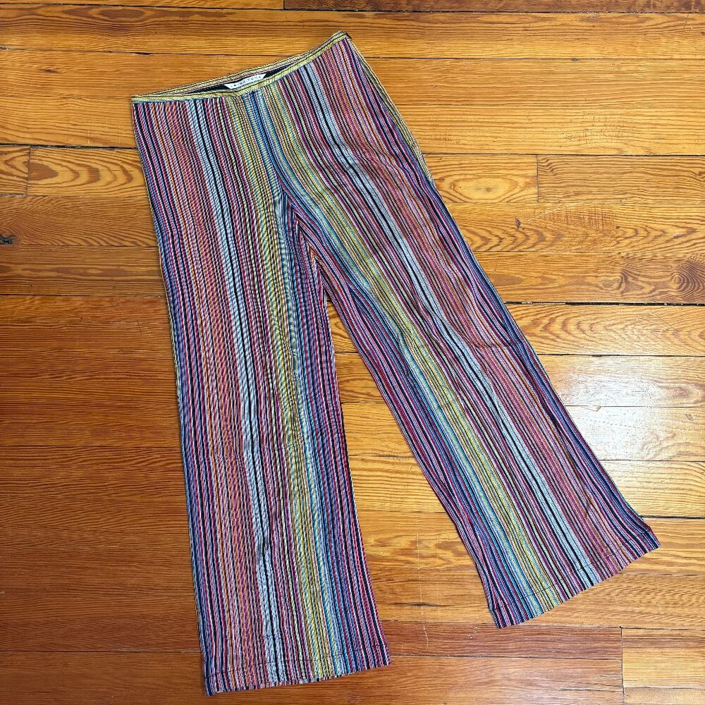 Trina Turk Rainbow Vertical Striped Pants